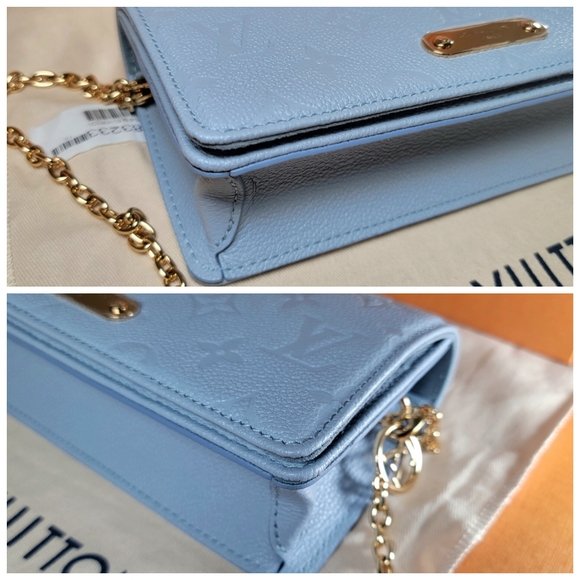 Louis Vuitton Lily WOC Wallet On Chain Blue Hour Monogram Empreinte Shoulder Bag - Picture 10 of 14